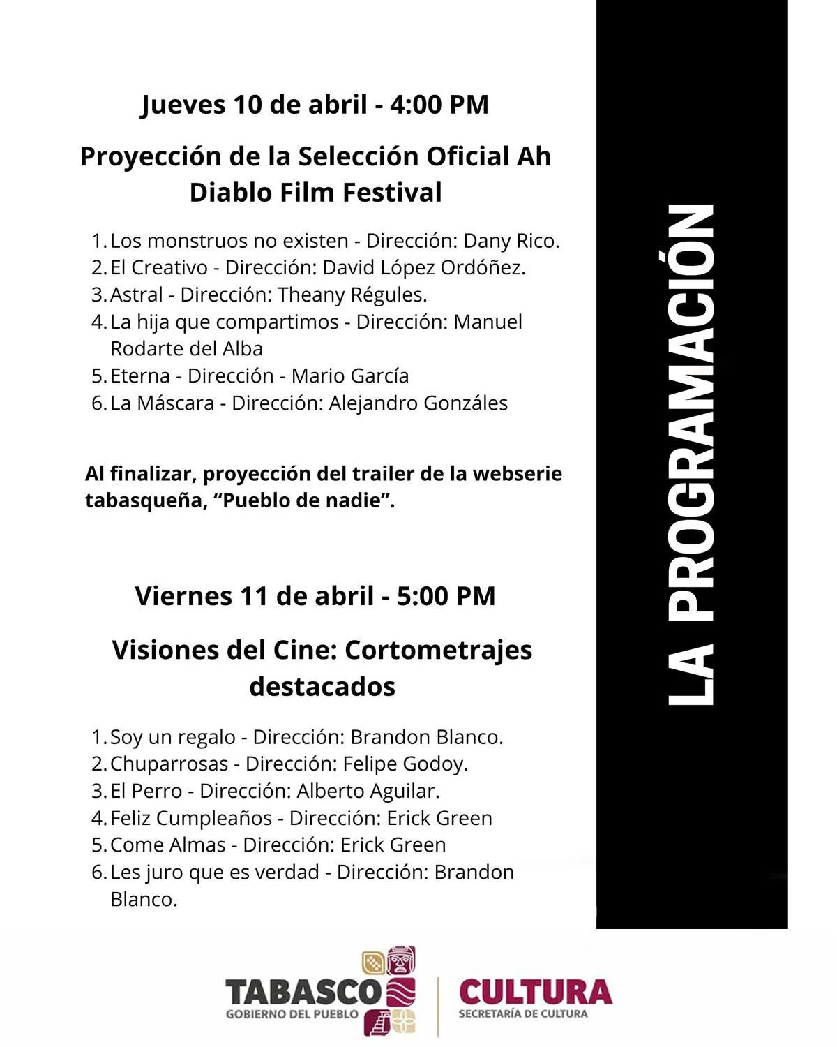 Cartel de programación