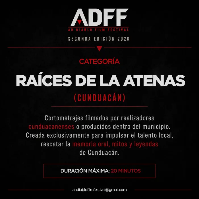 Cartel de la categoría Raíces de la Atenas. Información transcrita en este panel.